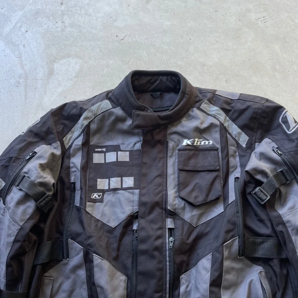 Klim Badlands Pro Gore-Tex Pro Motorcycle Jacket Grey Black Mens XL